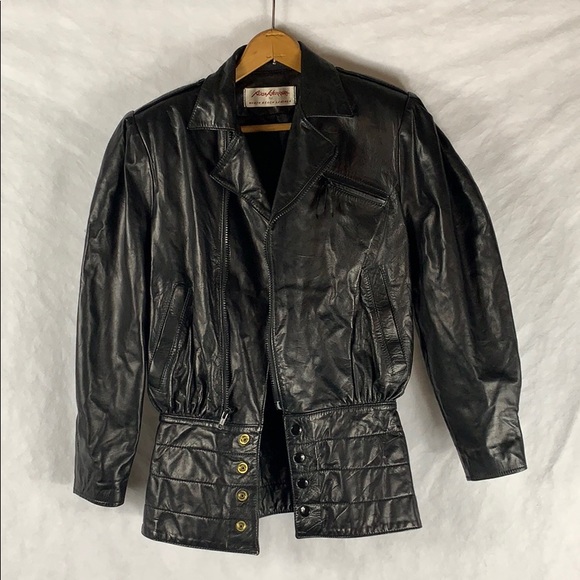 Alicia Herrera North Beach Leather Taupe Jacket - Picture 2 of 8